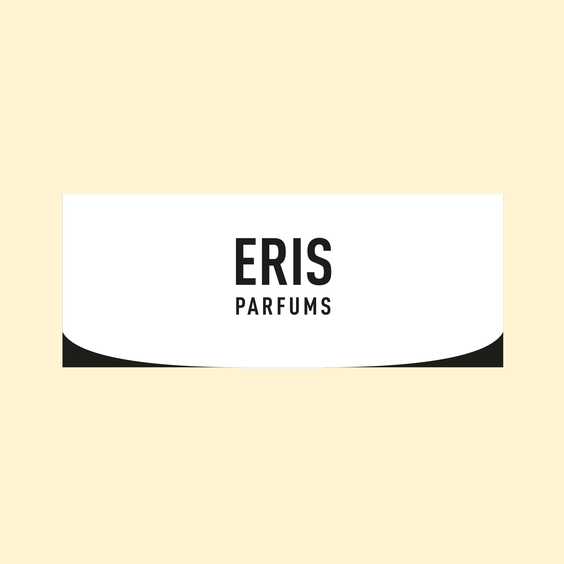 ERIS PARFUMS Discovery Set presented in a white sample set box featuring the ERIS logo, photographed against a soft cream background.