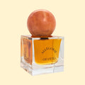MISKEO Parfums Allégorie de l’été Eau de Toilette-flesje met gemarmerde roze dop en een amberkleurige geur.