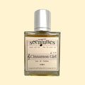 scenTunes Cinnamon Girl Eau de Parfum 50 ml in een glazen flacon met zilverkleurige dop en crèmekleurig etiket.